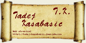 Tadej Kasabašić vizit kartica
